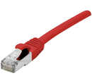 CORDON PATCH RJ45 S/FTP CAT 6a LSOH Snagless rouge 0.15m